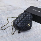 Black Leather Heart Mini Bag
