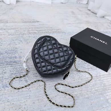 Black Leather Heart Mini Bag