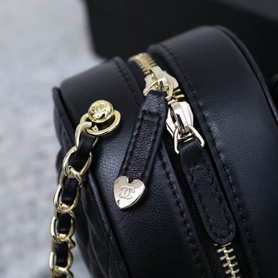 Black Leather Heart Mini Bag