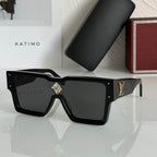 Oversized Square Shield Sunglasses – Acetate Frame