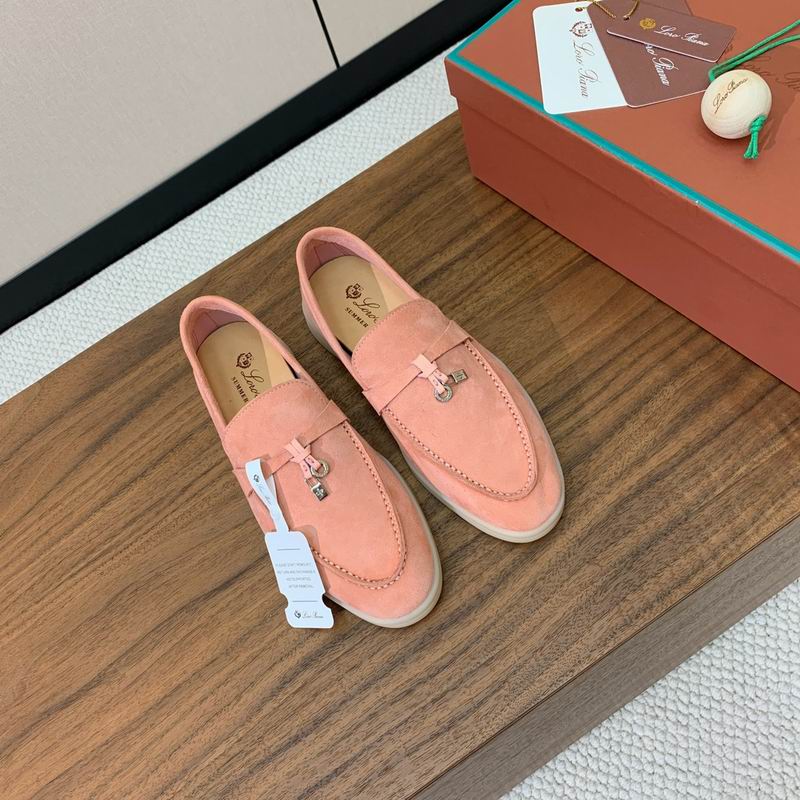 Coral Suede Loafers