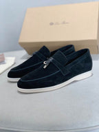Black Suede Penny Loafers