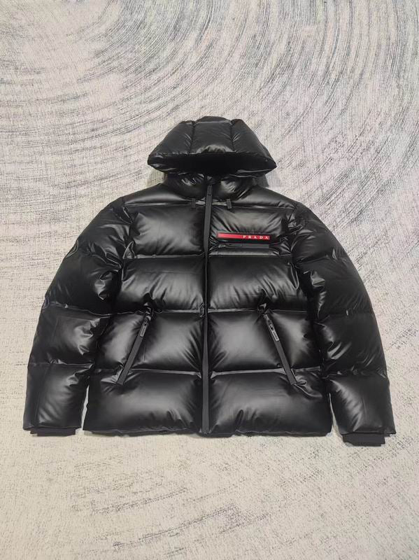 Glossy Hooded Down Puffer