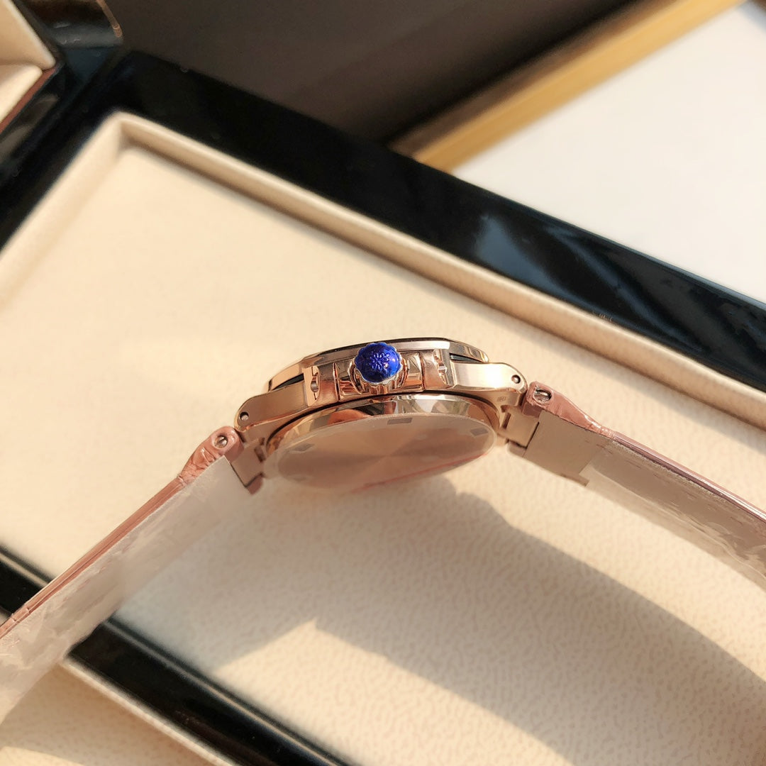 Rose Gold Diamond Bezel Watch 36 mm